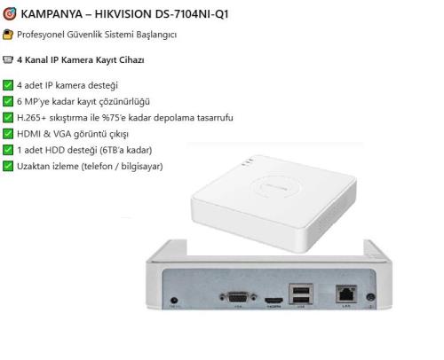 En ucuz HIKVISION NVR Kayıt Cihazları fiyatı